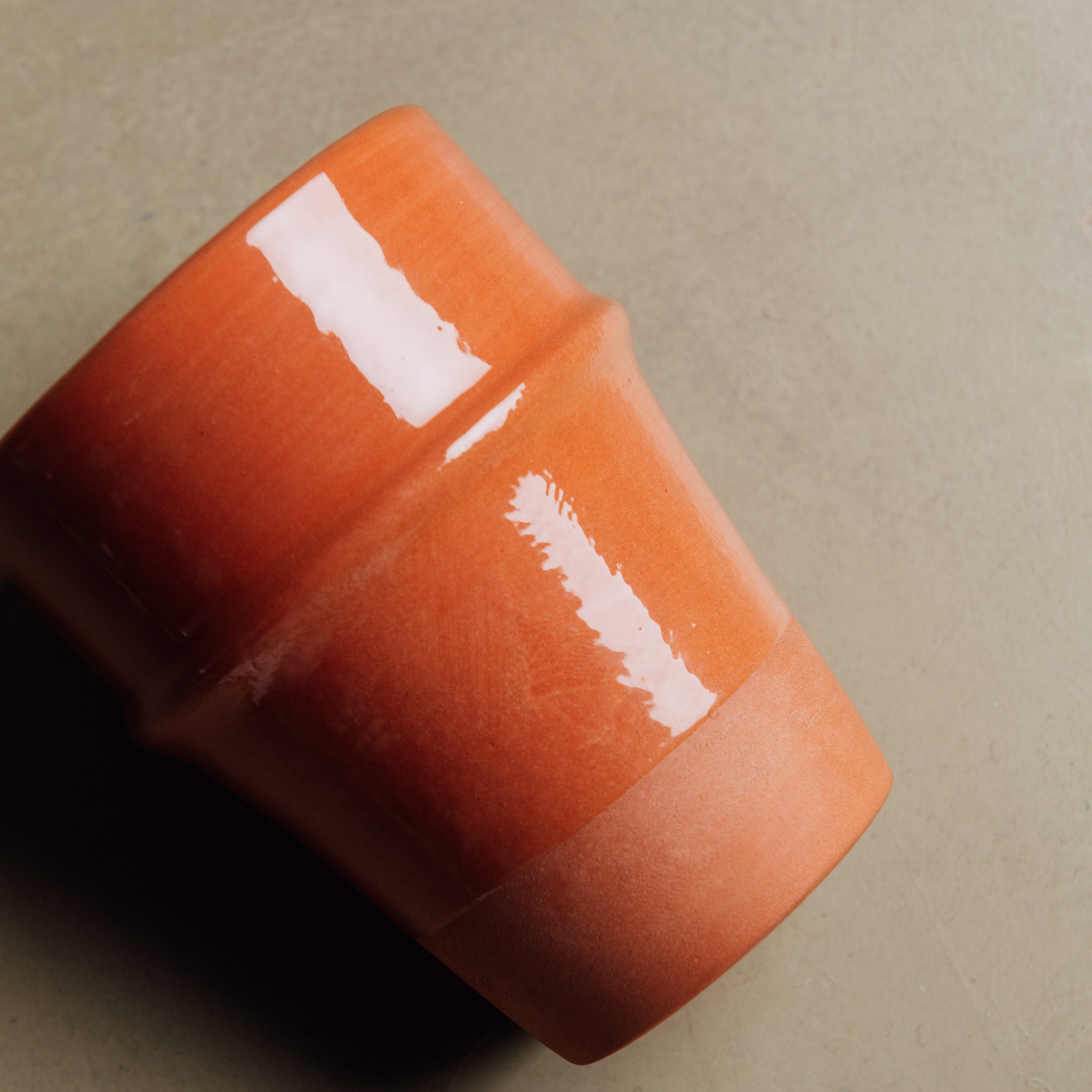 Earth Hues Ochre Red Beldi Cup - Moroccan Dinnerware - Benisouk