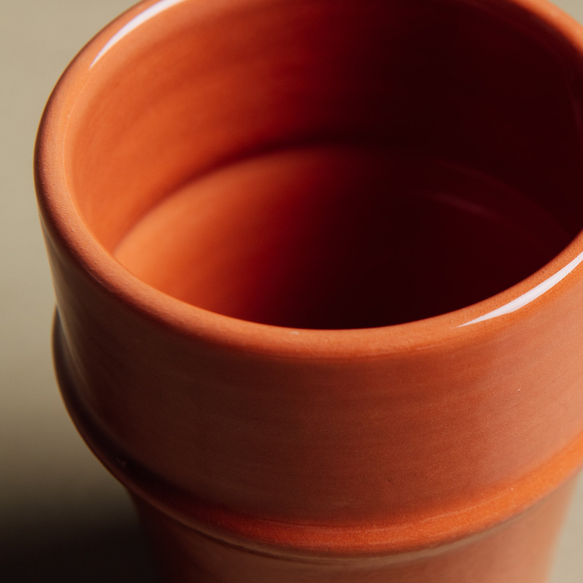 Earth Hues Ochre Red Beldi Cup - Moroccan Dinnerware - Benisouk