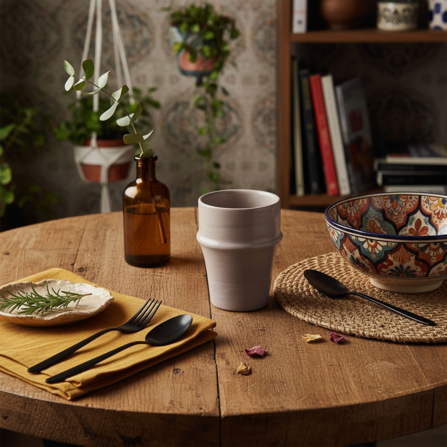 Earth Hues Taupe Gray Beldi Cup - Moroccan Dinnerware - Benisouk