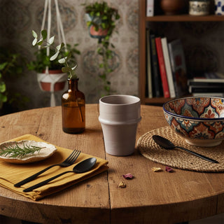Earth Hues Taupe Gray Beldi Cup - Moroccan Dinnerware - Benisouk