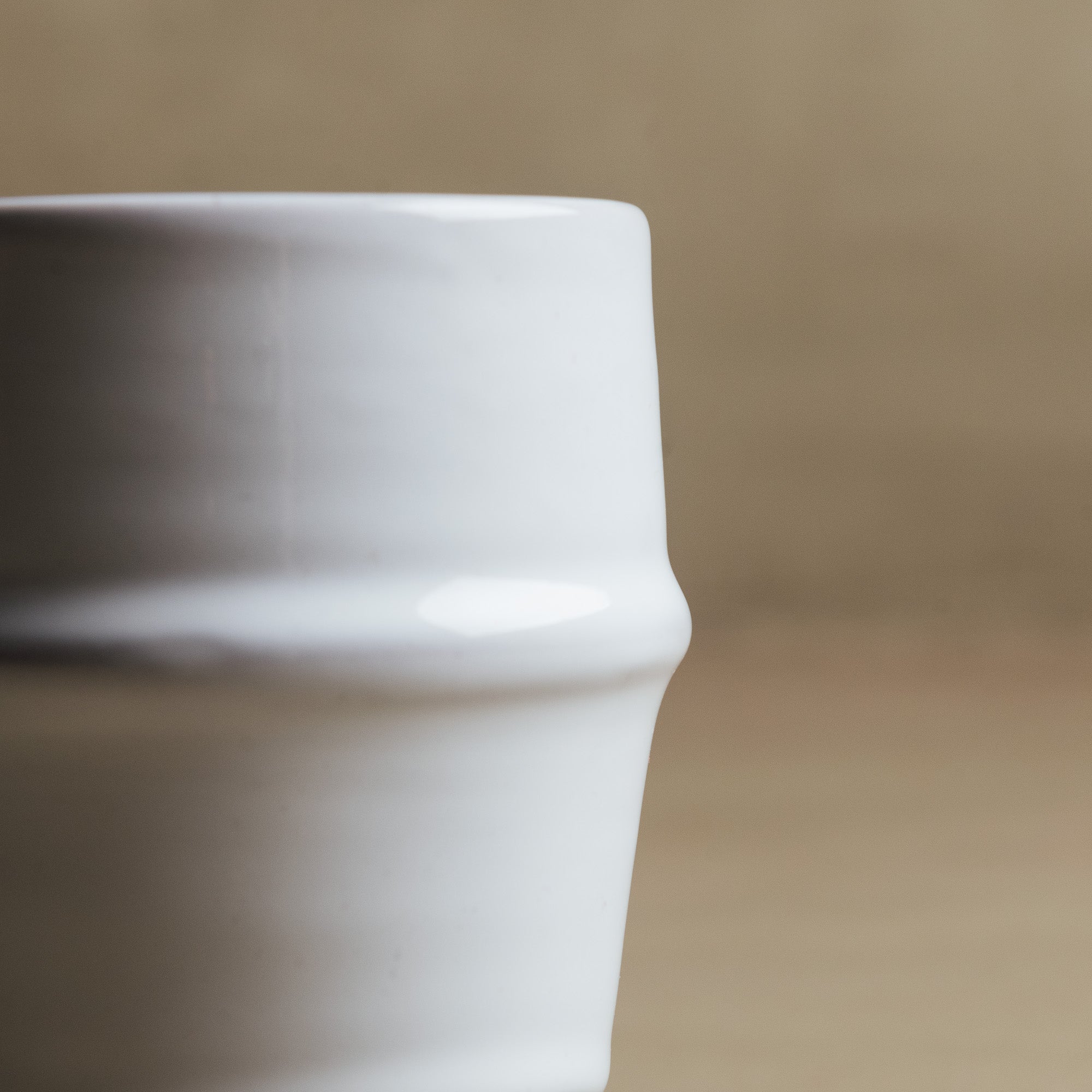 Earth Hues White & Taupe Gray Beldi Cup - Moroccan Dinnerware - Benisouk