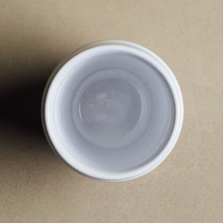 Earth Hues White & Taupe Gray Beldi Cup - Moroccan Dinnerware - Benisouk