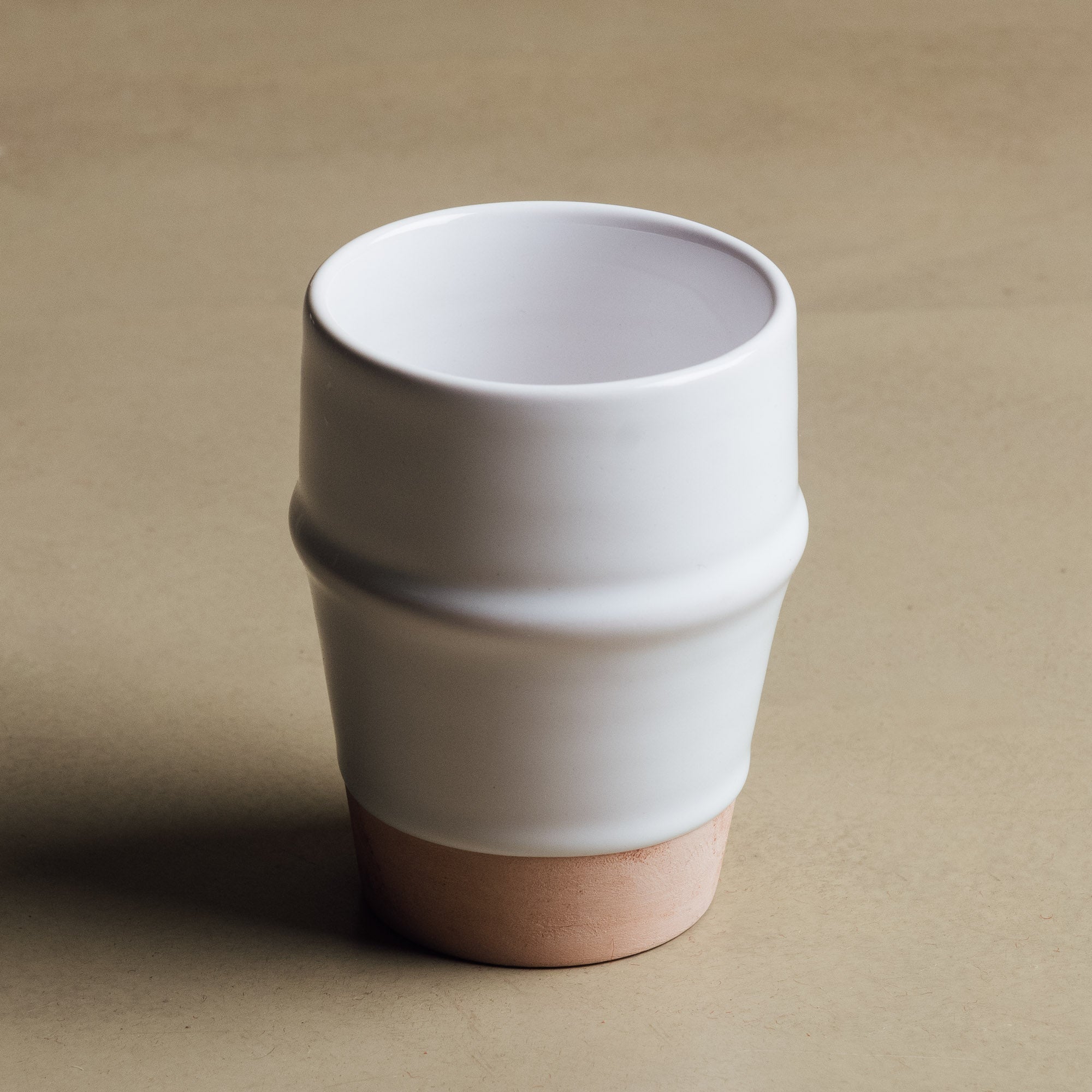 Earth Hues White & Tumbleweed Beldi Cup - Moroccan Dinnerware - Benisouk