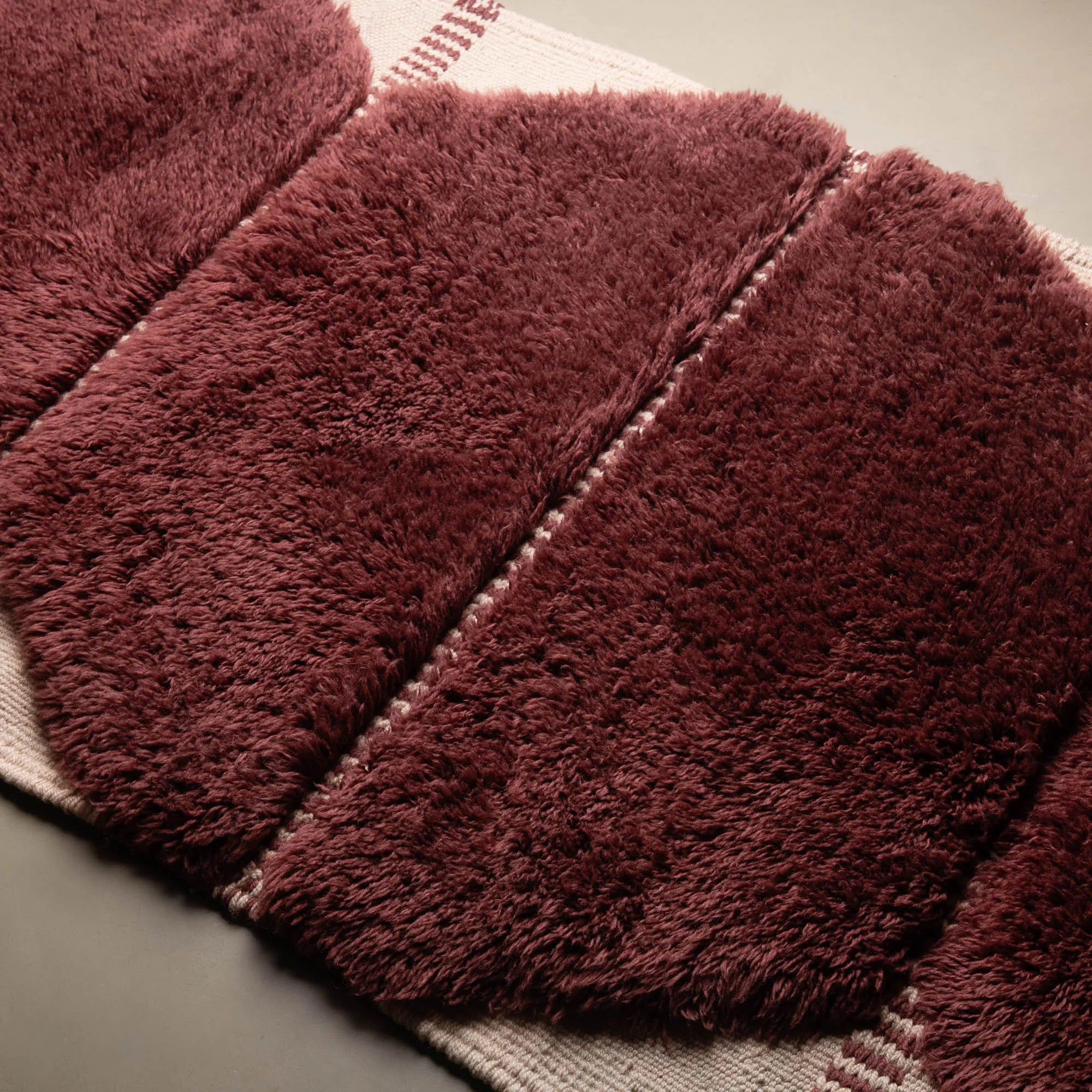 Earth Red - Luxury Shag Moroccan Runner Rug - Benisouk