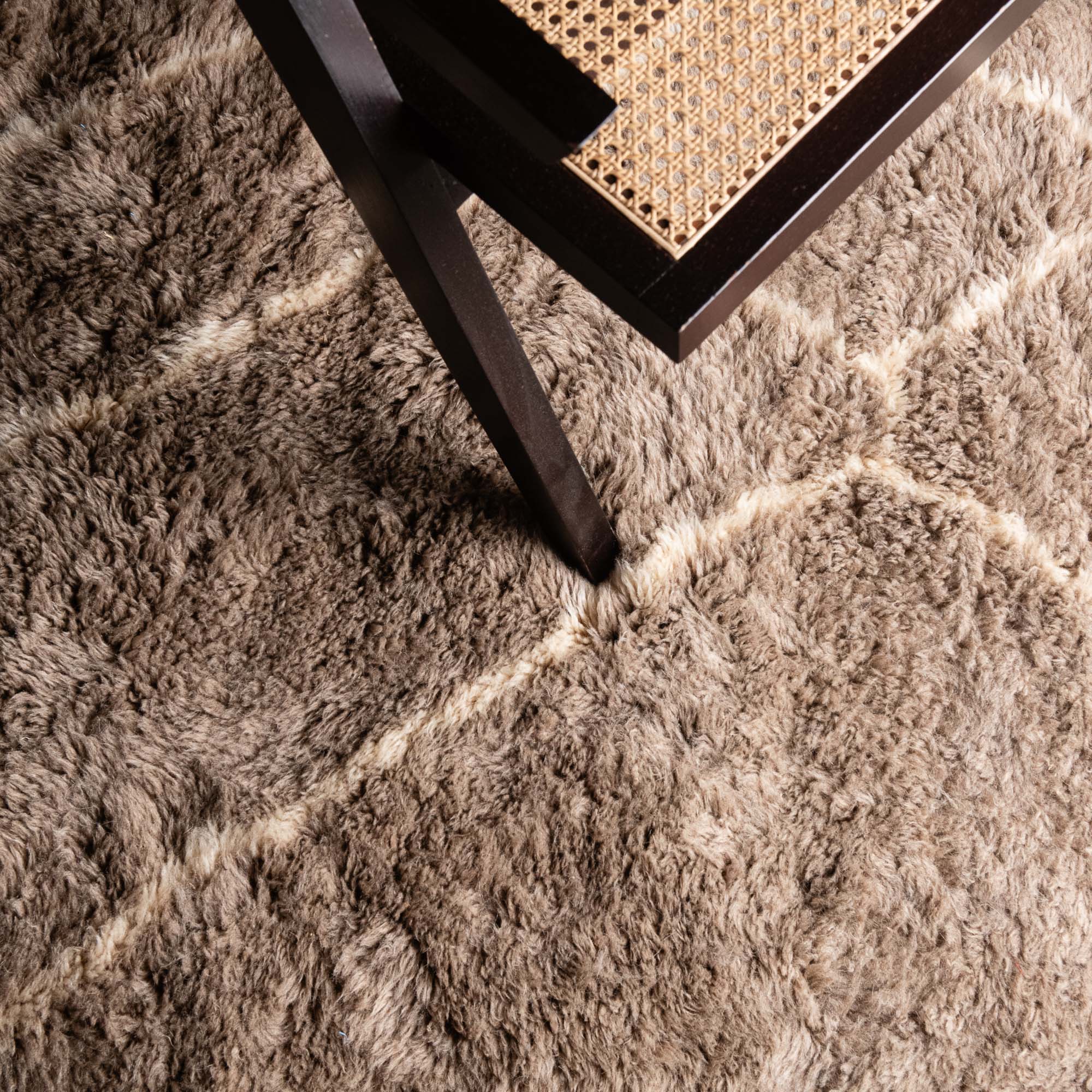 Earthy Pathways - Luxury Shag Moroccan Runner Rug - Benisouk