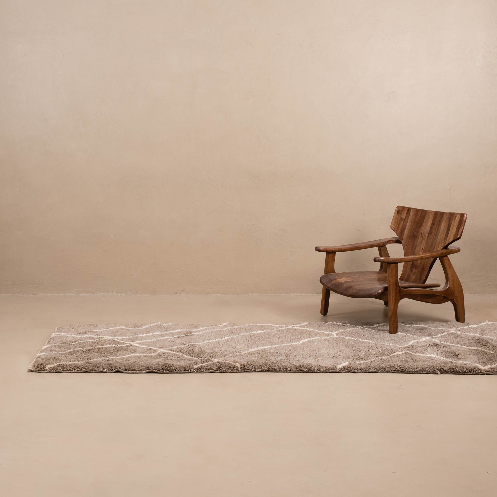 Earthy Pathways - Luxury Shag Moroccan Runner Rug - Benisouk
