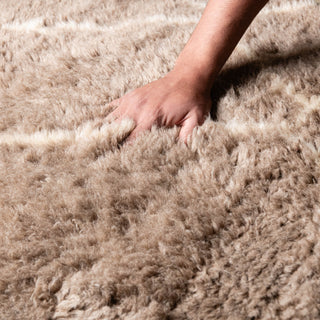 Earthy Pathways - Luxury Shag Moroccan Runner Rug - Benisouk