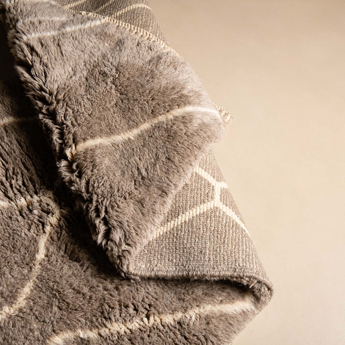 Earthy Pathways - Luxury Shag Moroccan Runner Rug - Benisouk