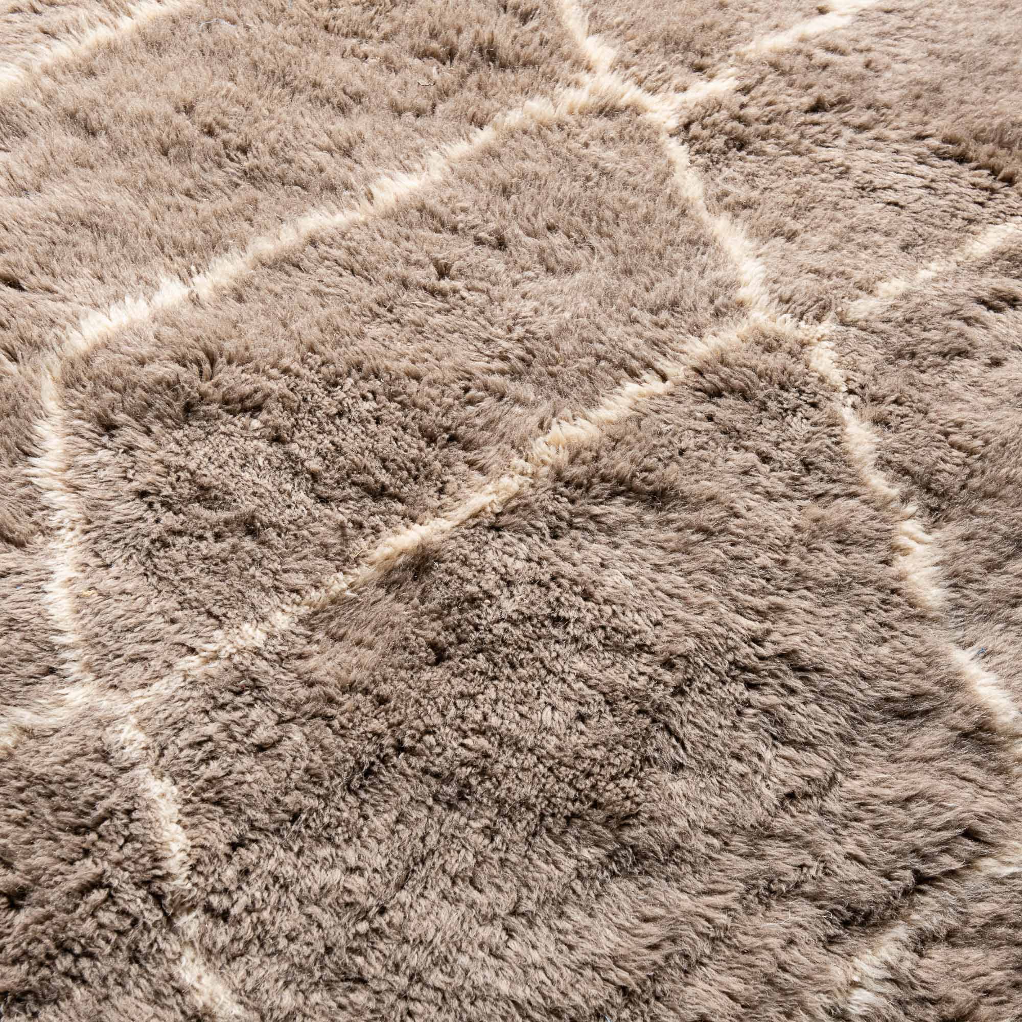 Earthy Pathways - Luxury Shag Moroccan Runner Rug - Benisouk