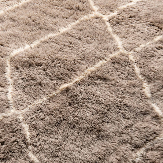 Earthy Pathways - Luxury Shag Moroccan Runner Rug - Benisouk