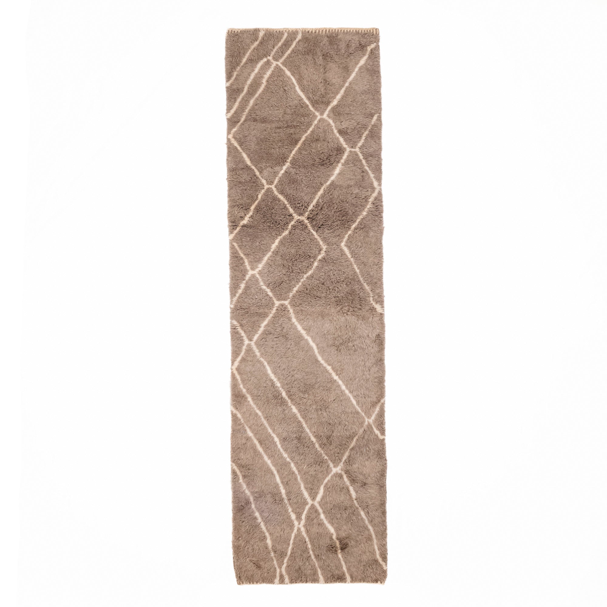 Earthy Pathways - Luxury Shag Moroccan Runner Rug - Benisouk