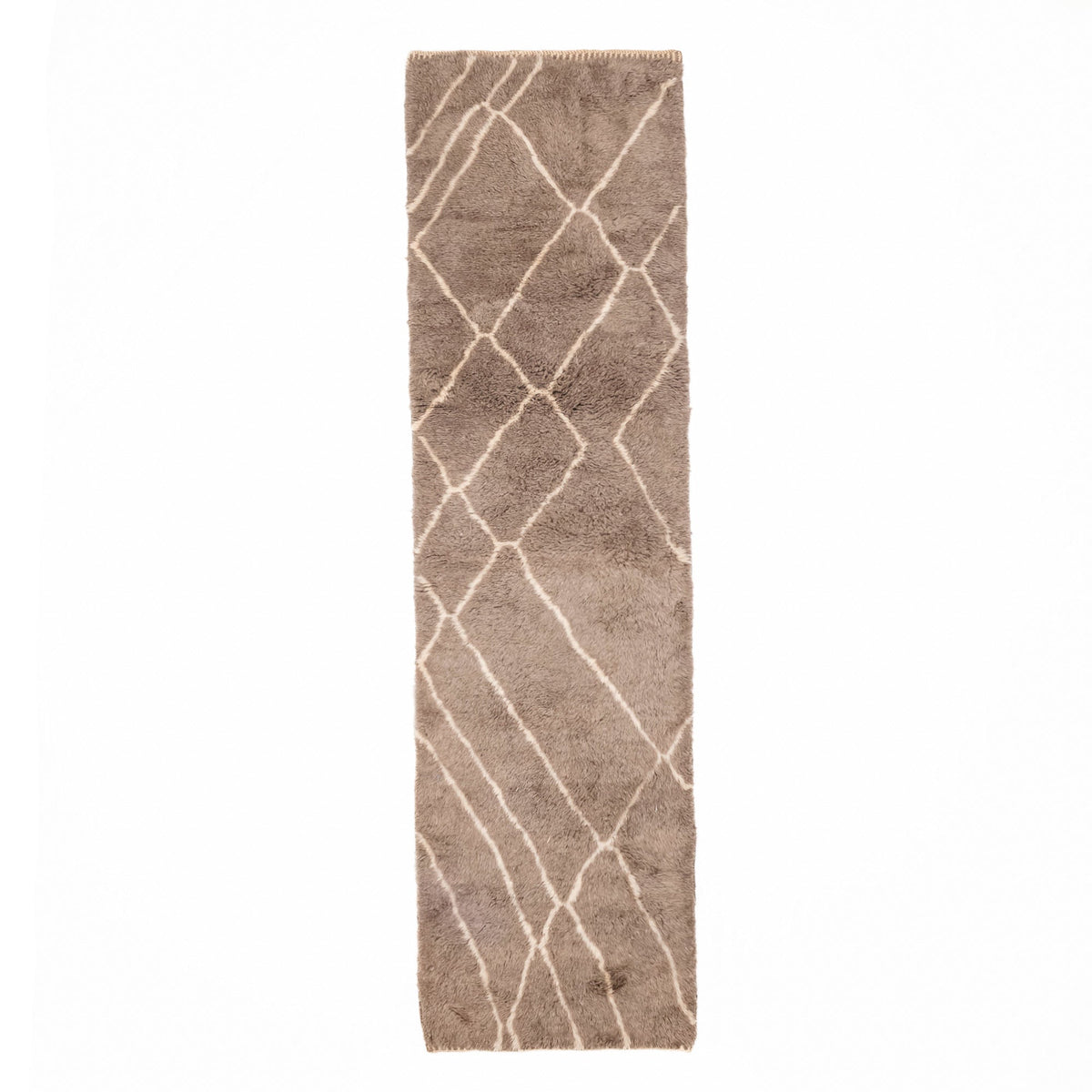 Earthy Pathways - Luxury Shag Moroccan Runner Rug - Benisouk