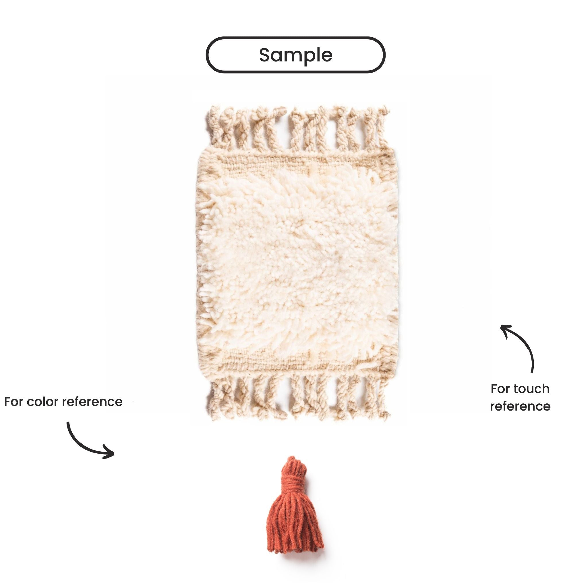 Elbayda Terracotta - Shag Moroccan rug - Benisouk