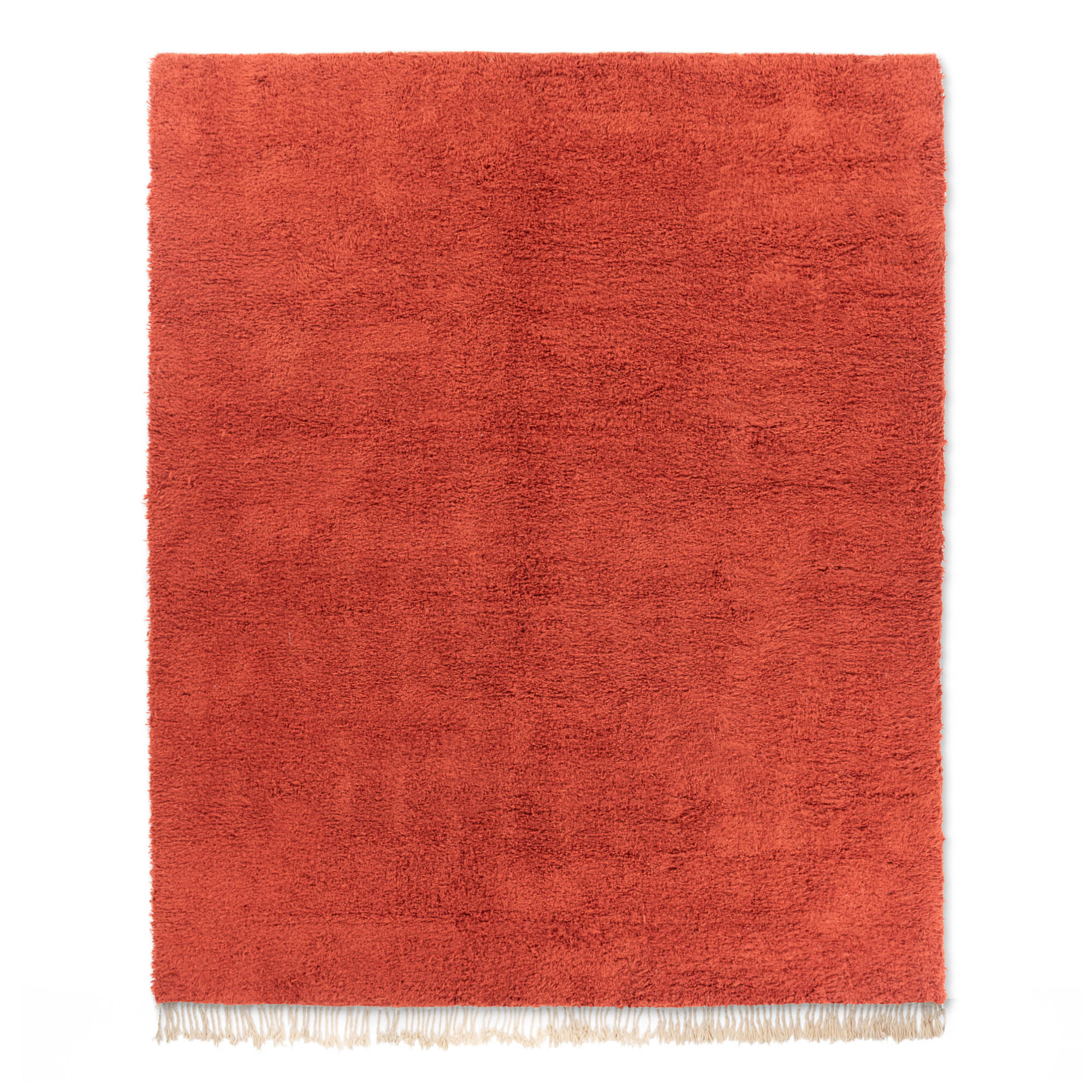 Elbayda Terracotta - Shag Moroccan rug - Benisouk