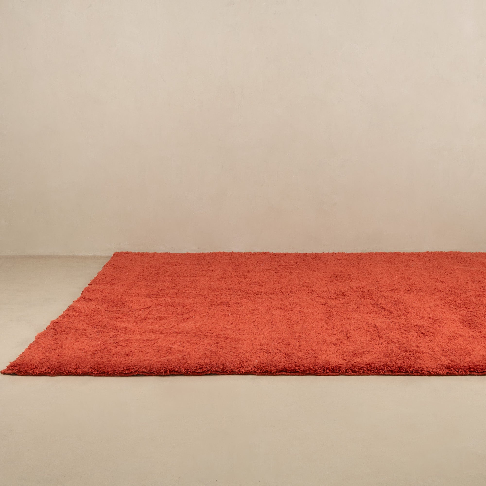 Elbayda Terracotta - Shag Moroccan rug - Benisouk