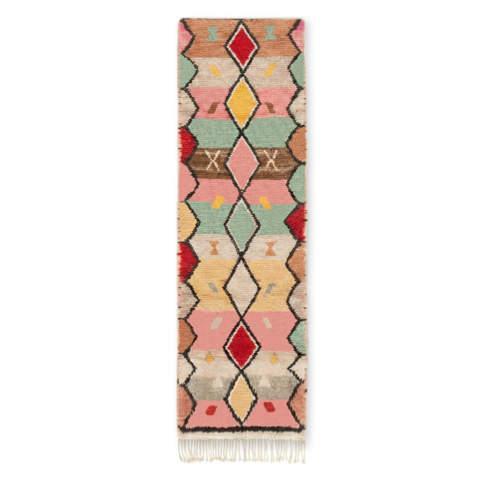 Fahd - Shag Moroccan runner rug - Benisouk