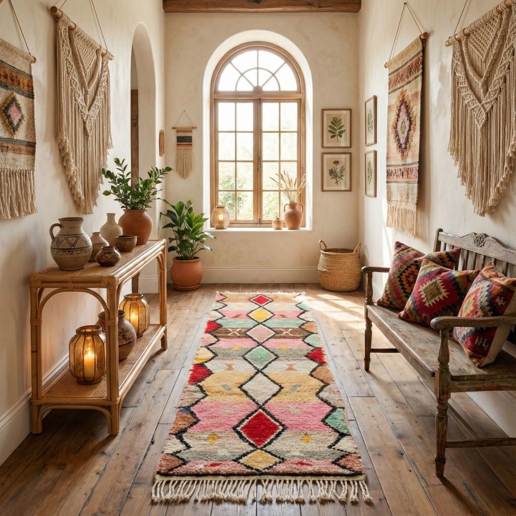 Fahd - Shag Moroccan runner rug - Benisouk