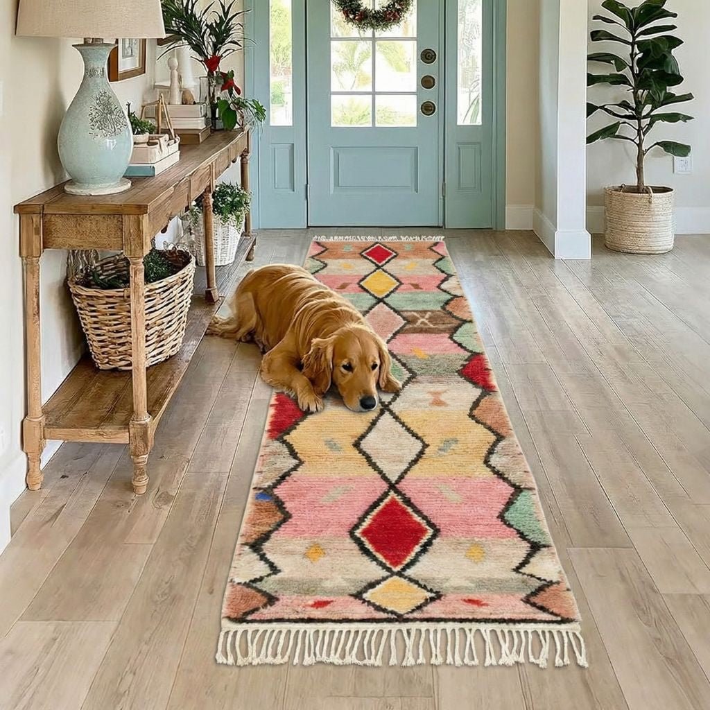 Fahd - Shag Moroccan runner rug - Benisouk