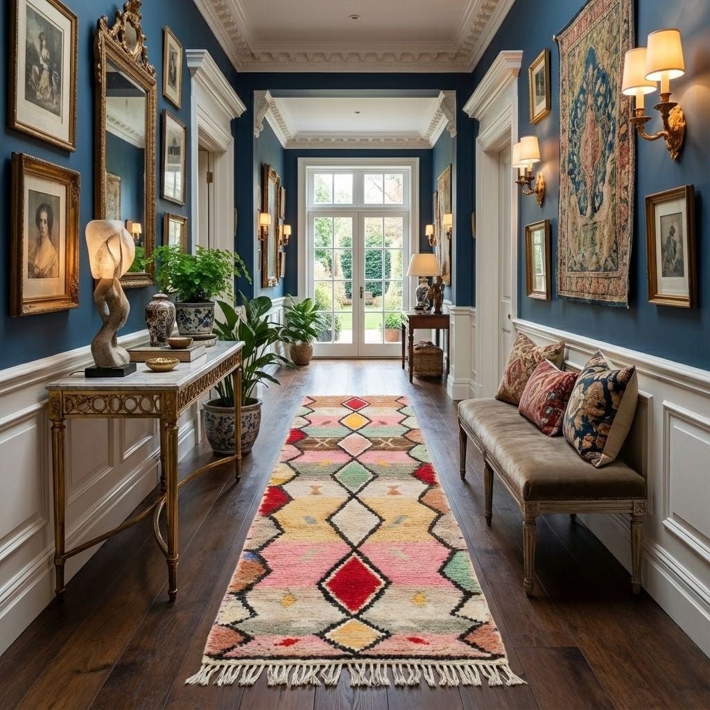 Fahd - Shag Moroccan runner rug - Benisouk