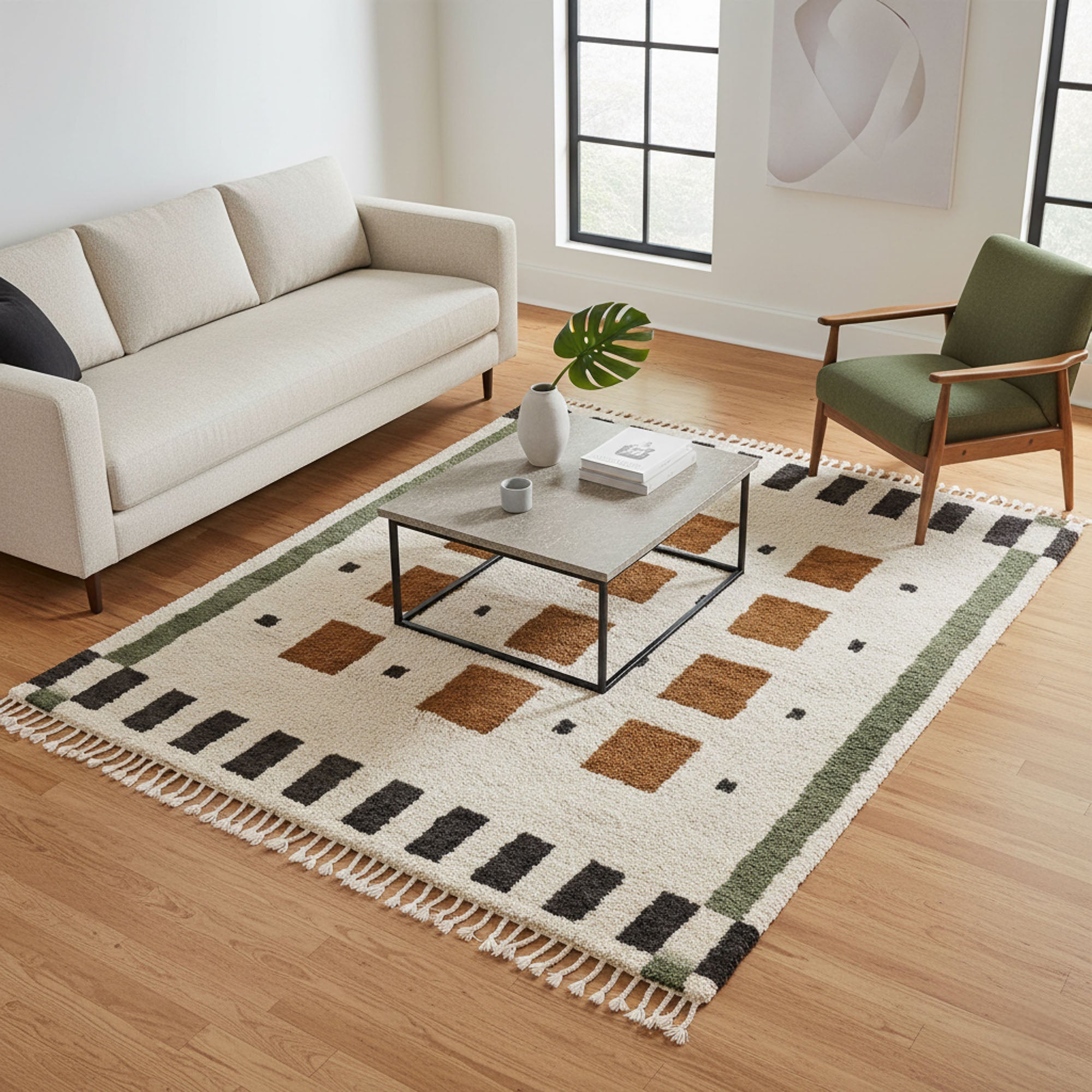 Faiza - Shag Moroccan rug - Benisouk