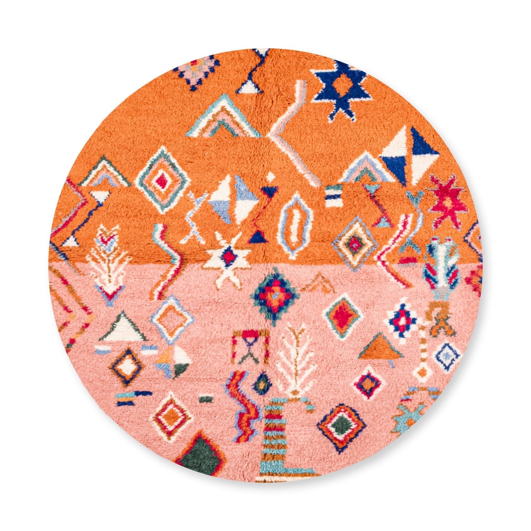 Farah Round - Shag Moroccan rug - Benisouk