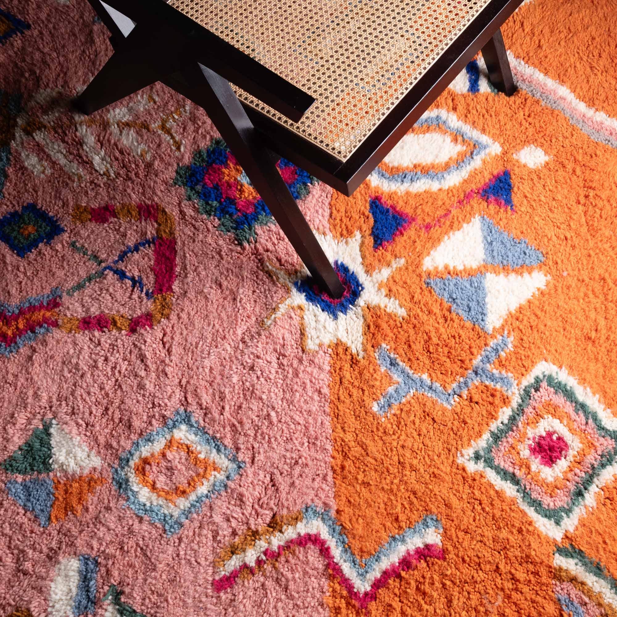 Farah Round - Shag Moroccan rug - Benisouk