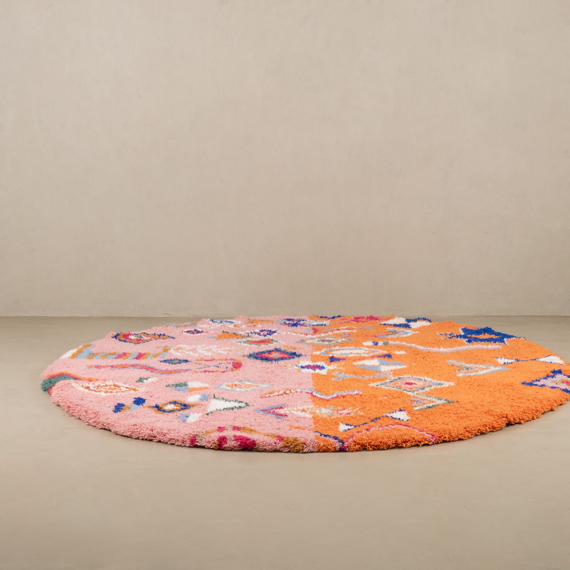 Farah Round - Shag Moroccan rug - Benisouk