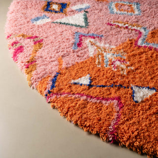 Farah Round - Shag Moroccan rug - Benisouk