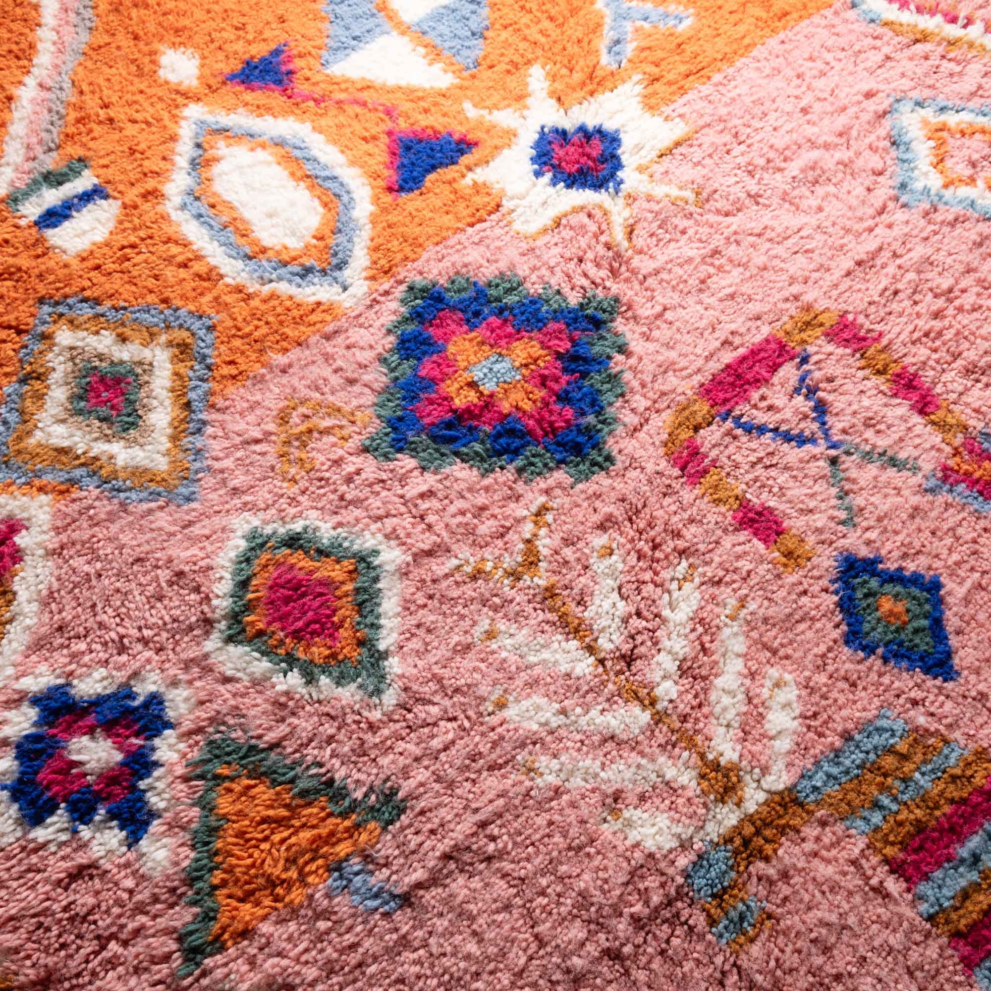 Farah Round - Shag Moroccan rug - Benisouk