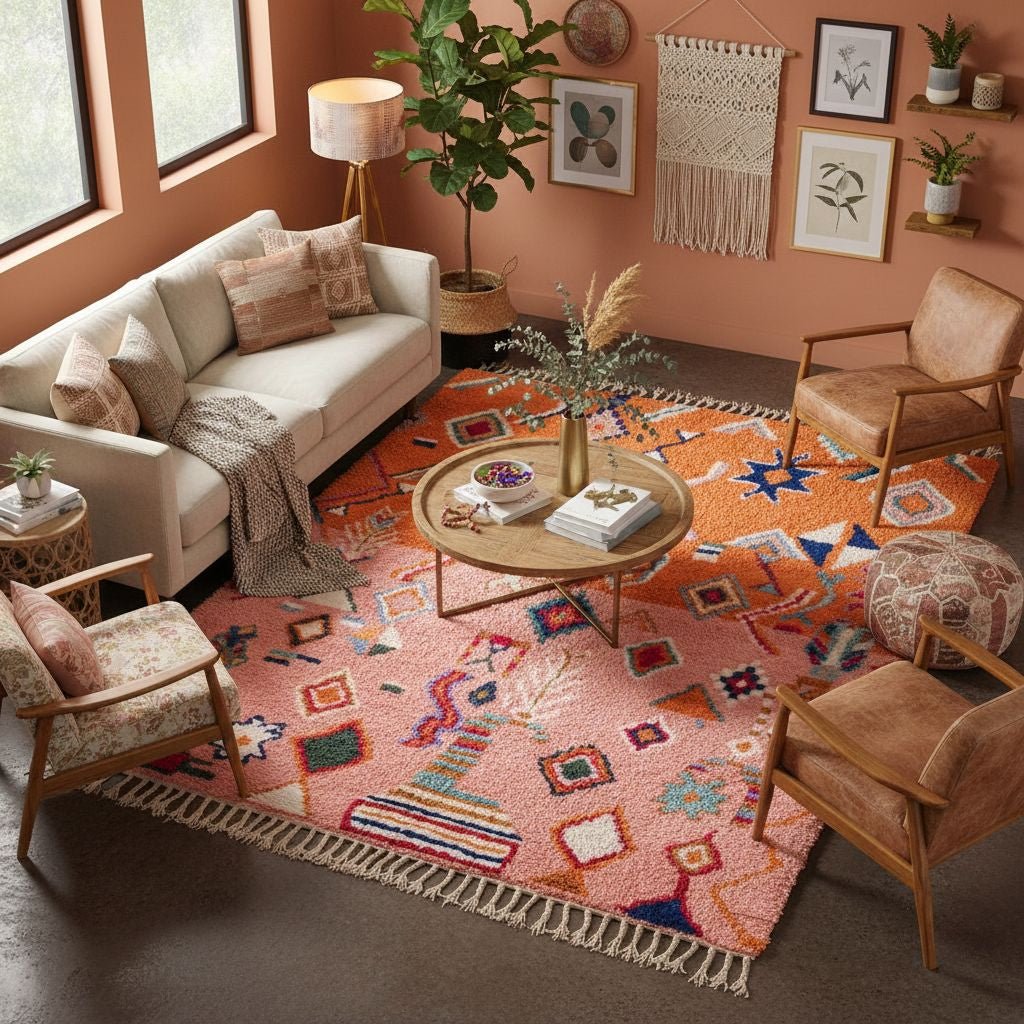 Farah - Shag Moroccan rug - Benisouk