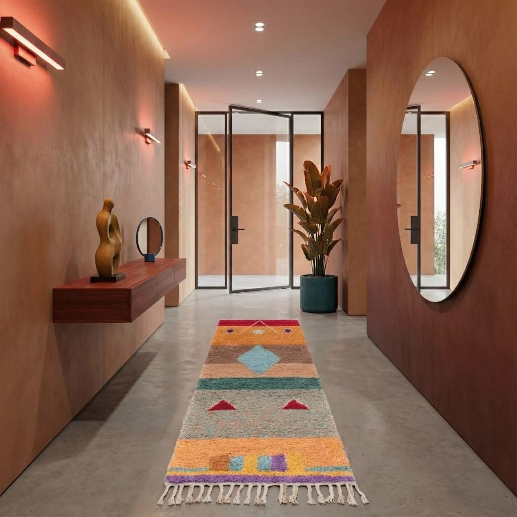 Fatine - Shag Moroccan runner rug - Benisouk