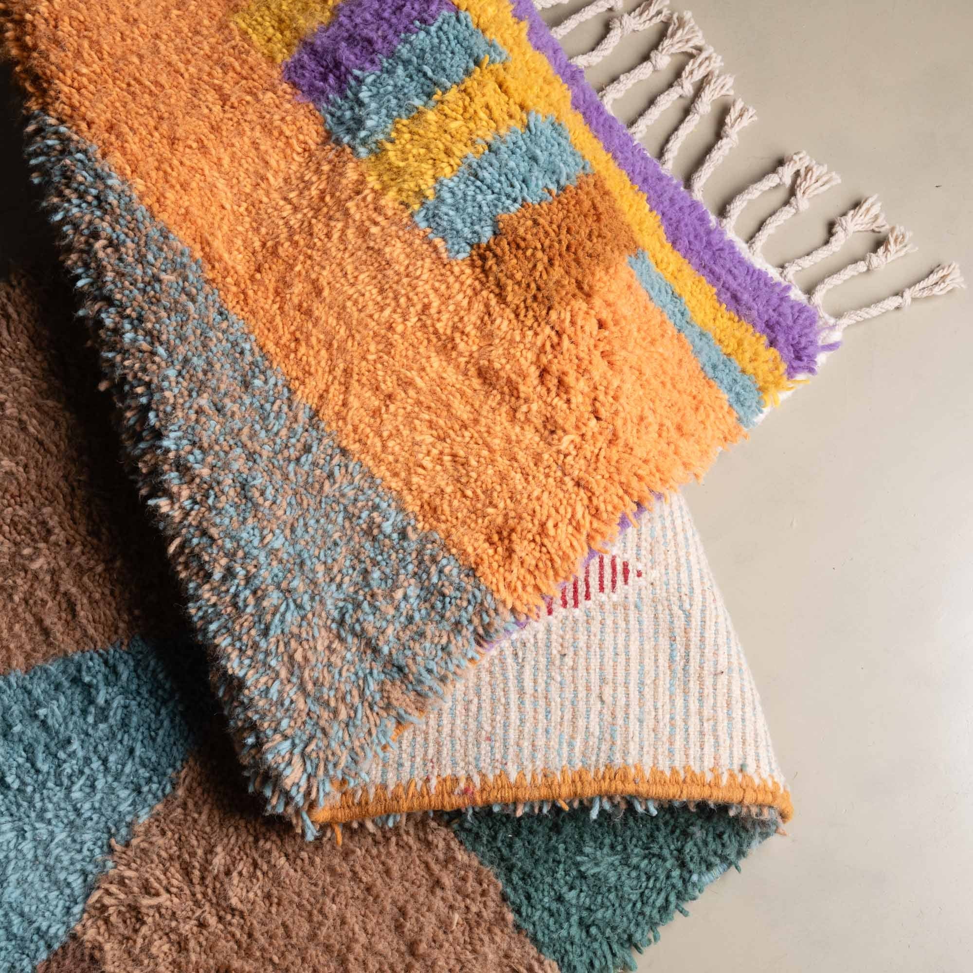 Fatine - Shag Moroccan runner rug - Benisouk