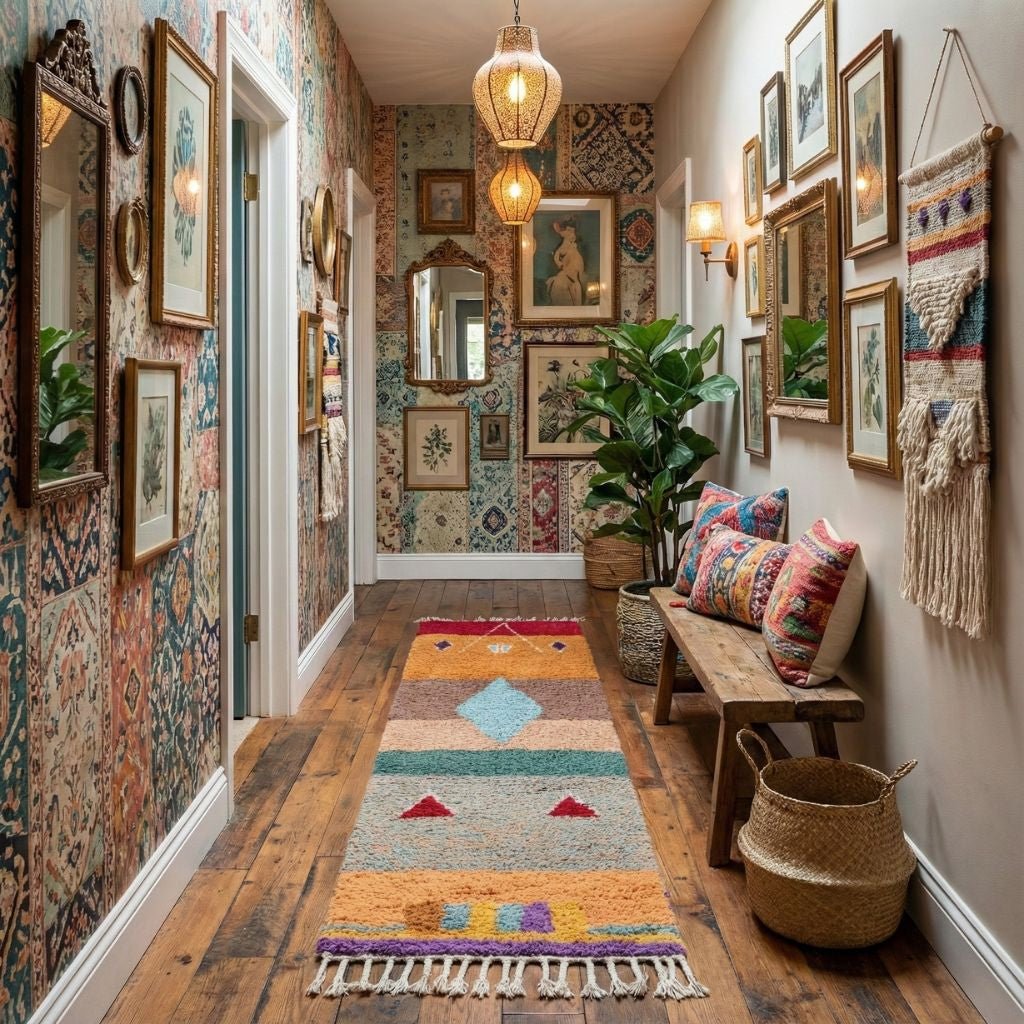 Fatine - Shag Moroccan runner rug - Benisouk