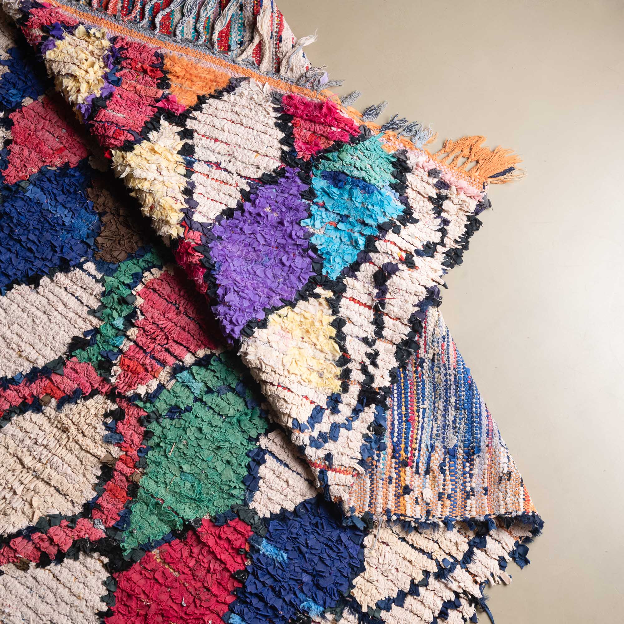 Fatma - vintage boucherouite rug - Benisouk