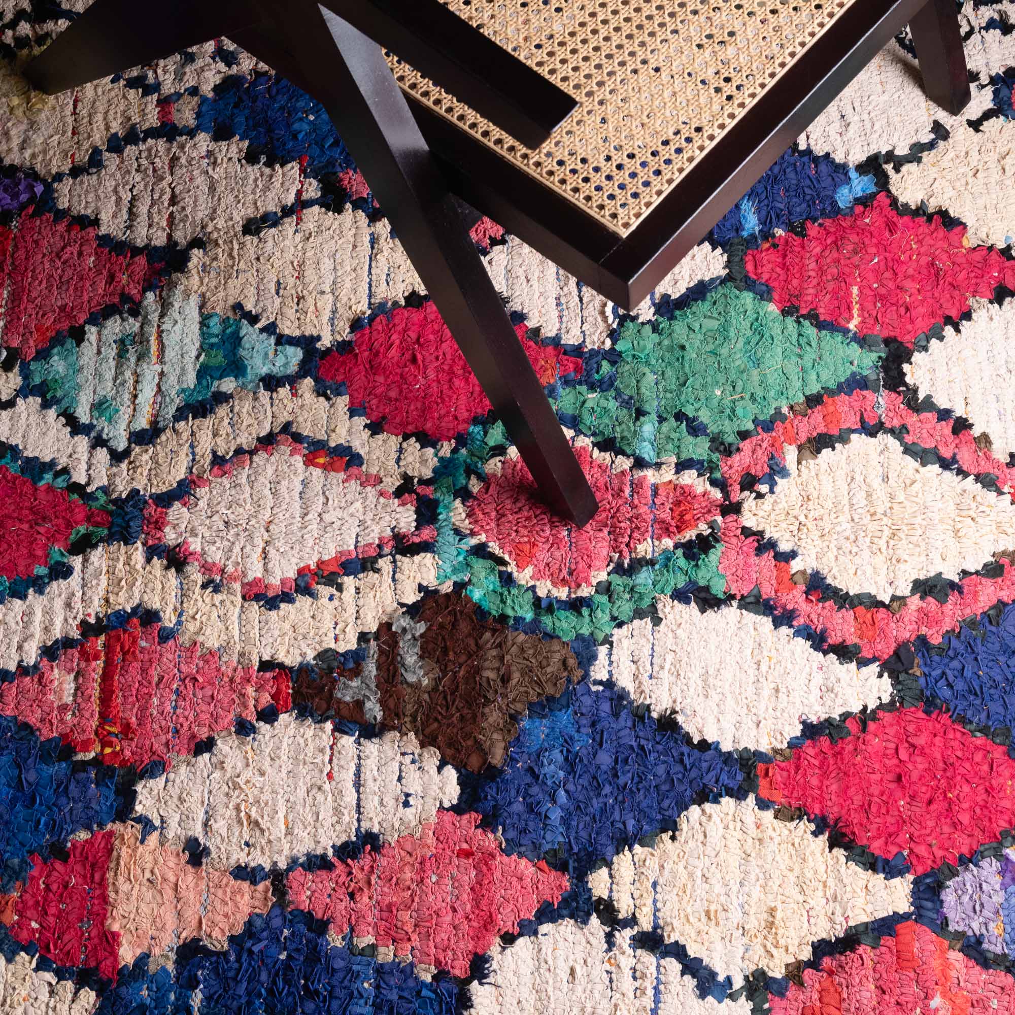 Fatma - vintage boucherouite rug - Benisouk