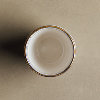 Fez Blue Small Cup - Moroccan Dinnerware Adorned with 12 Carat Gold Accents - Benisouk