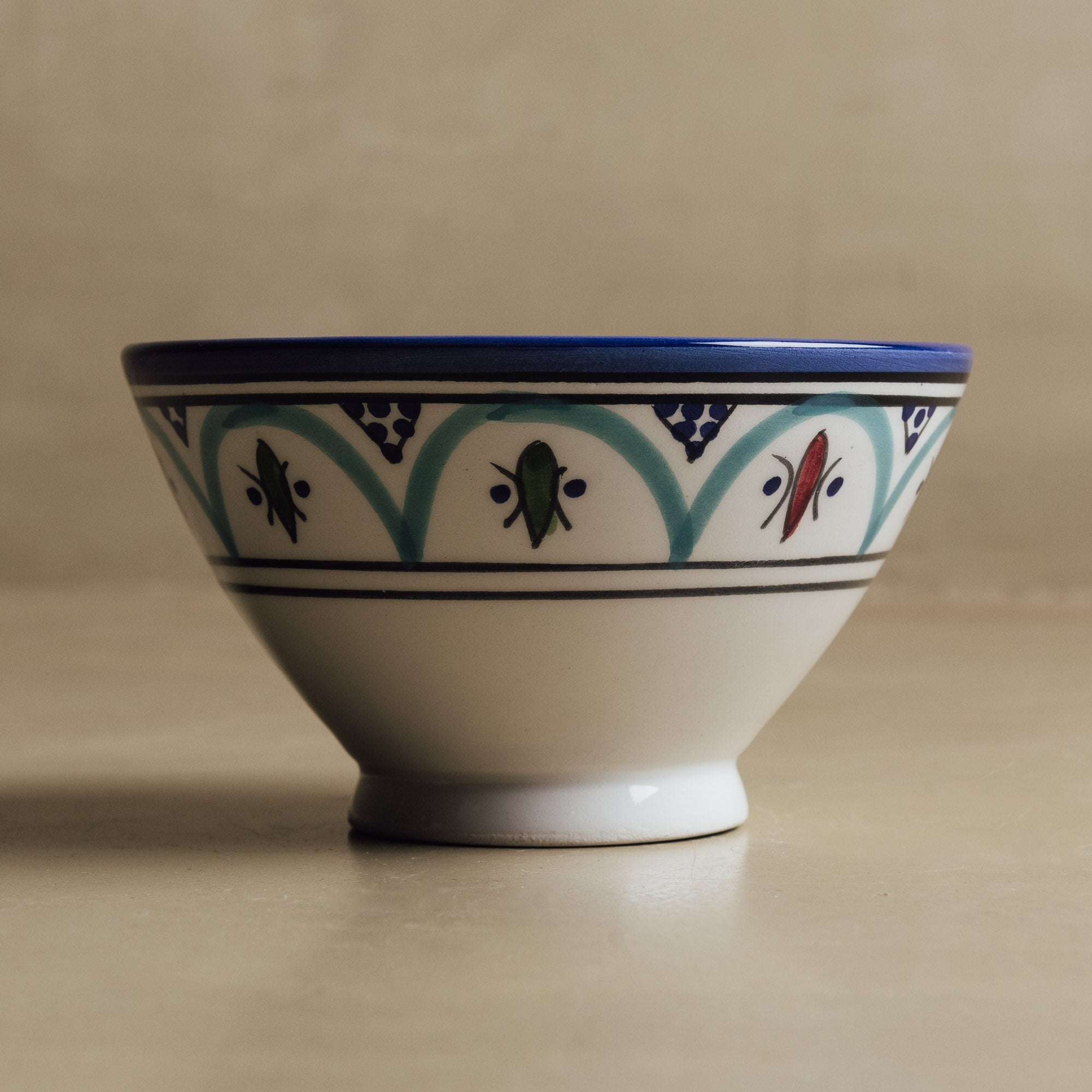 Fez Bowl Blue Green - Moroccan Dinnerware - Benisouk