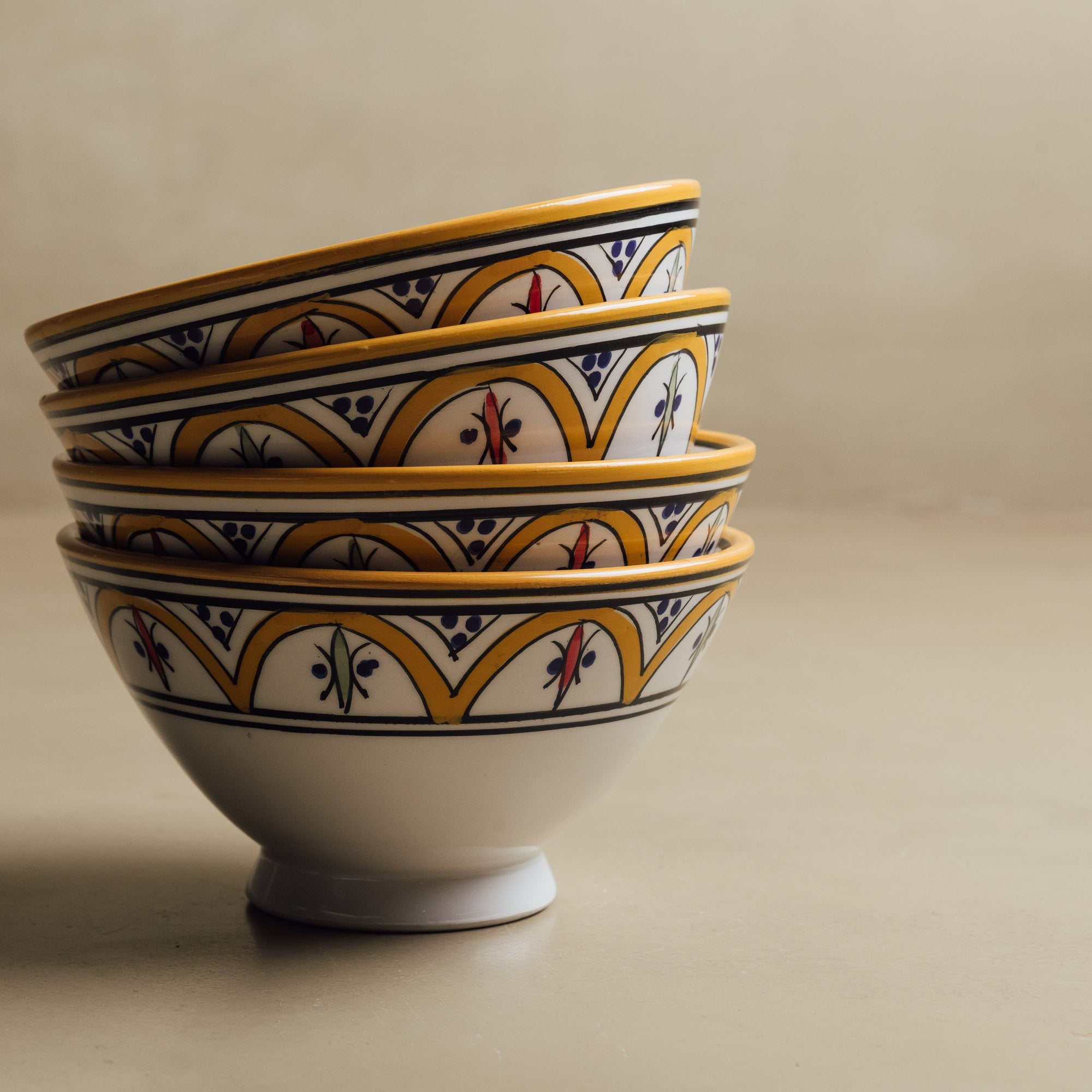 Fez Mustard Bowl - Moroccan Dinnerware - Benisouk