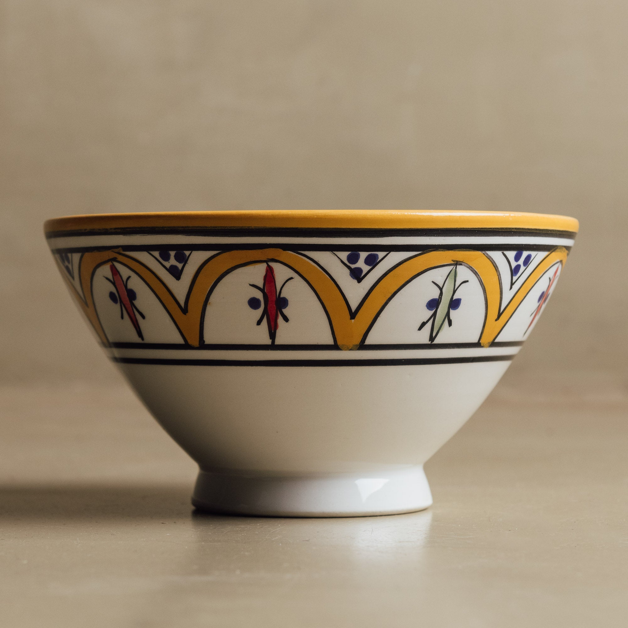 Fez Mustard Bowl - Moroccan Dinnerware - Benisouk