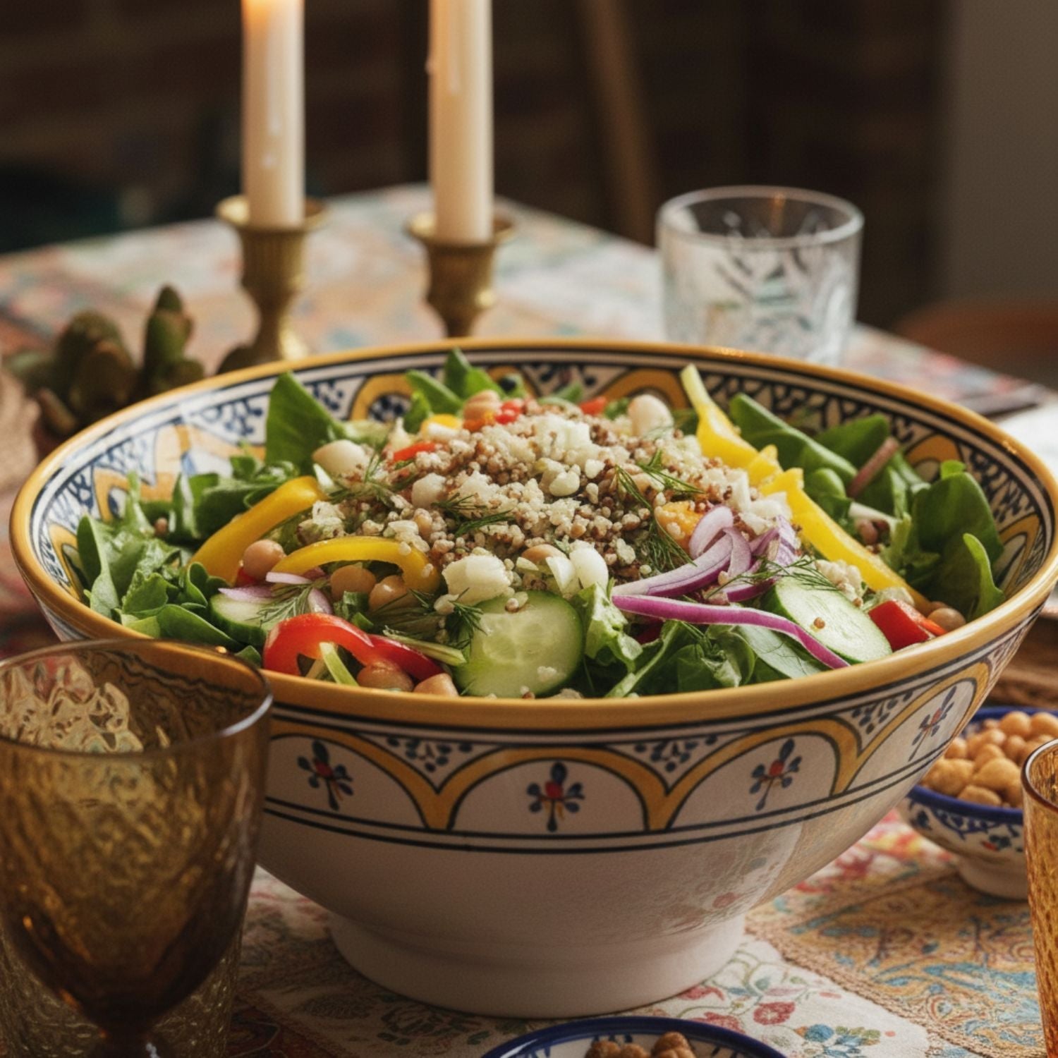 Fez Mustard Bowl - Moroccan Dinnerware - Benisouk