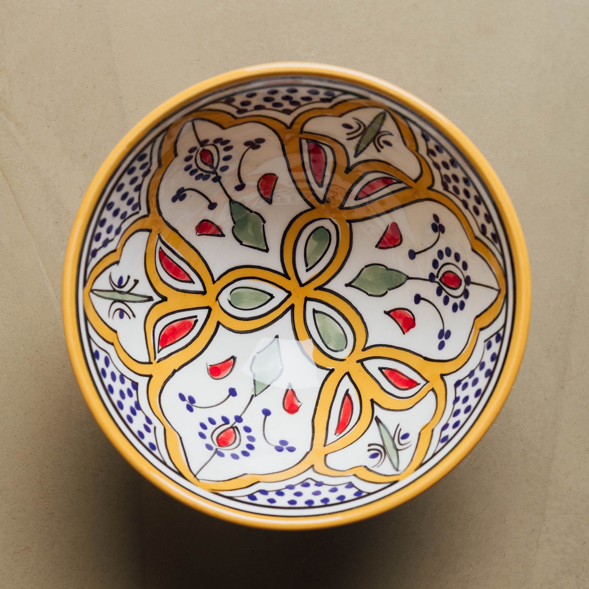 Fez Mustard Bowl - Moroccan Dinnerware - Benisouk