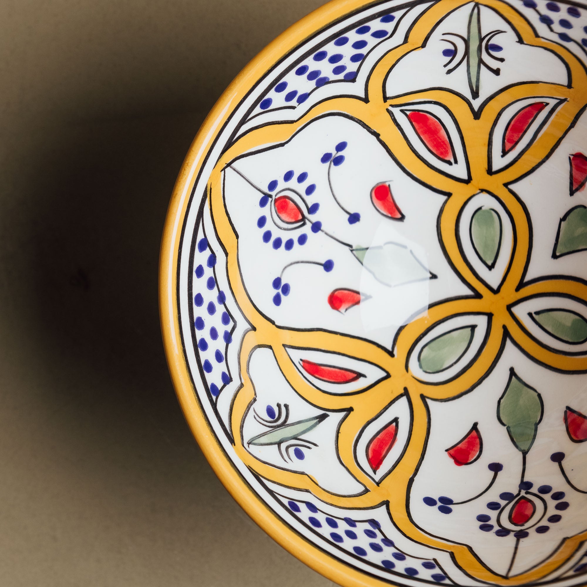 Fez Mustard Bowl - Moroccan Dinnerware - Benisouk
