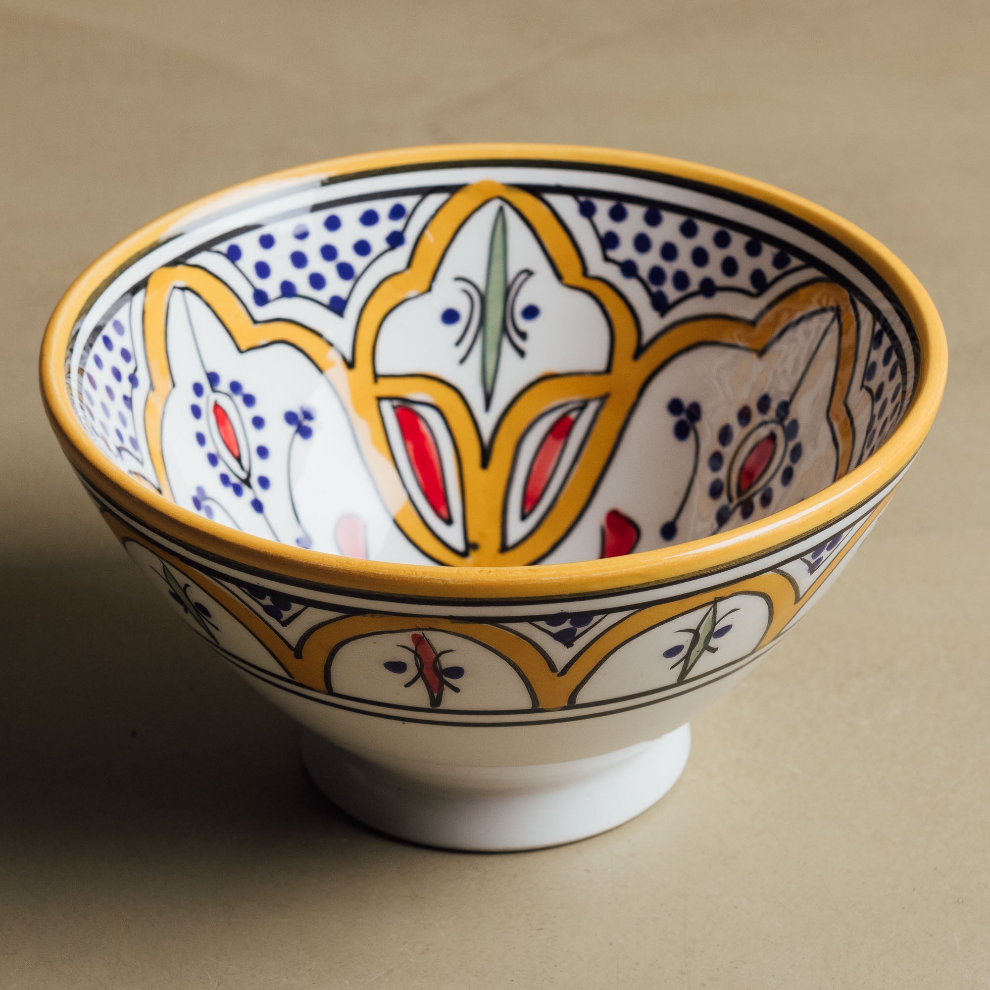 Fez Mustard Bowl - Moroccan Dinnerware - Benisouk