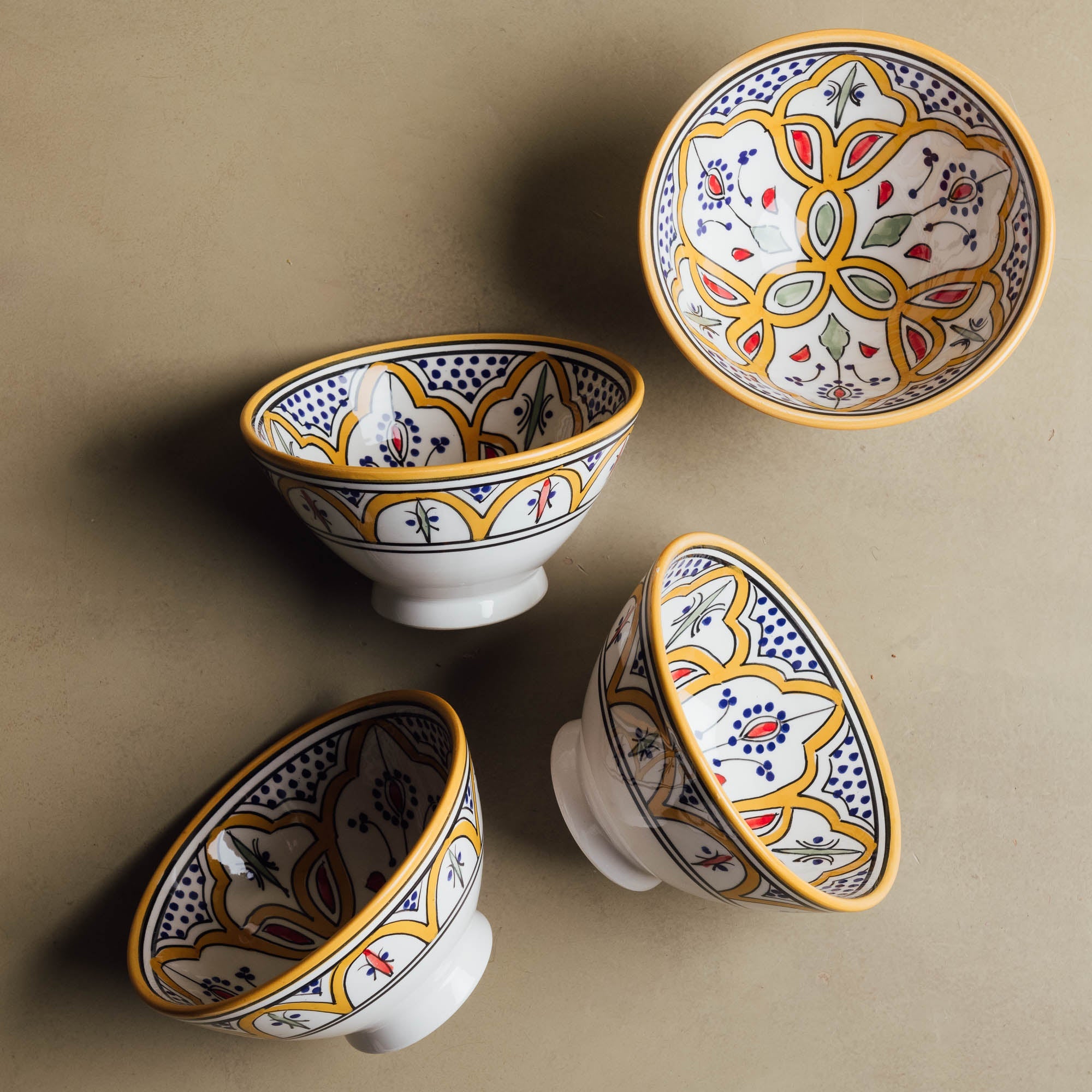 Fez Mustard Bowl - Moroccan Dinnerware - Benisouk