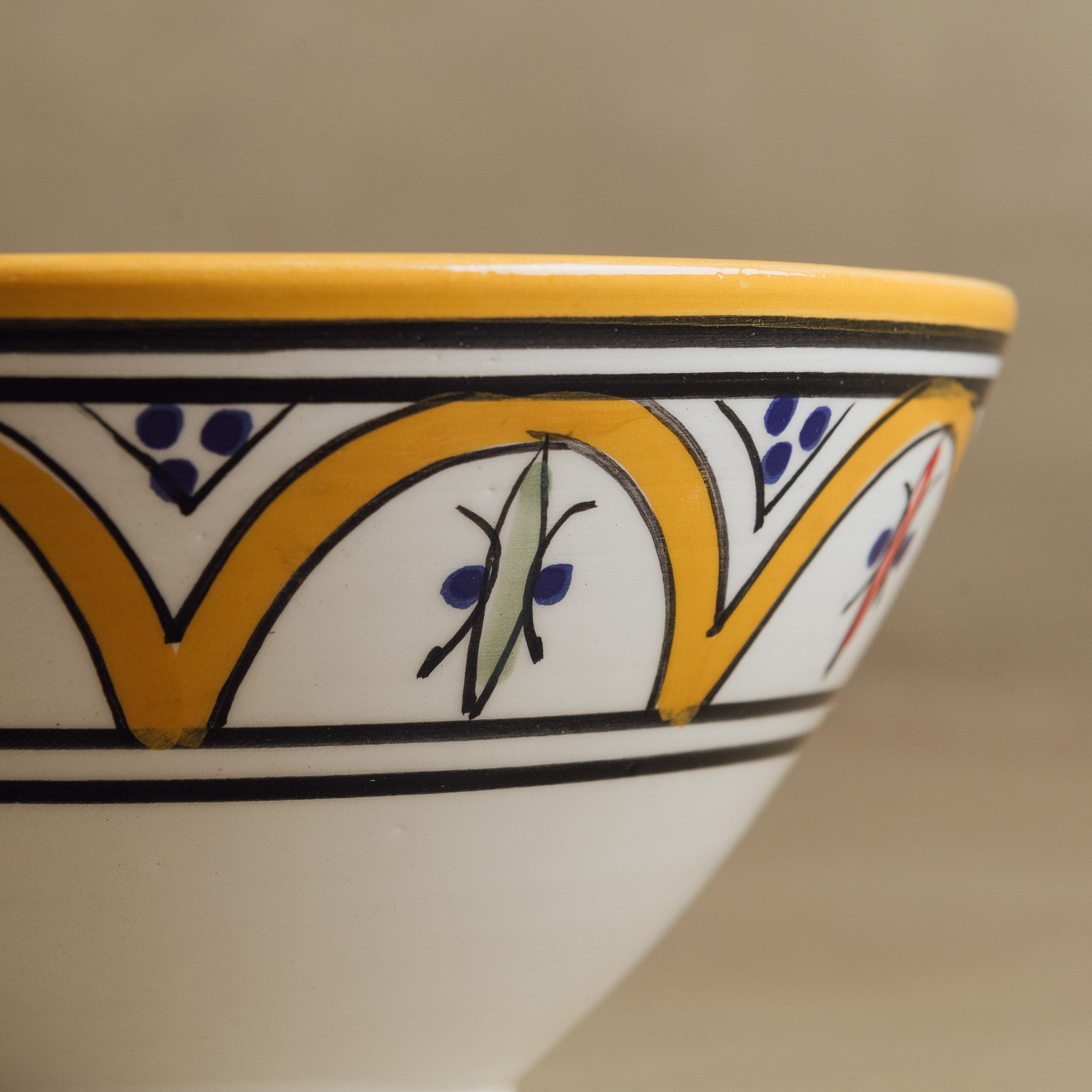 Fez Mustard Bowl - Moroccan Dinnerware - Benisouk