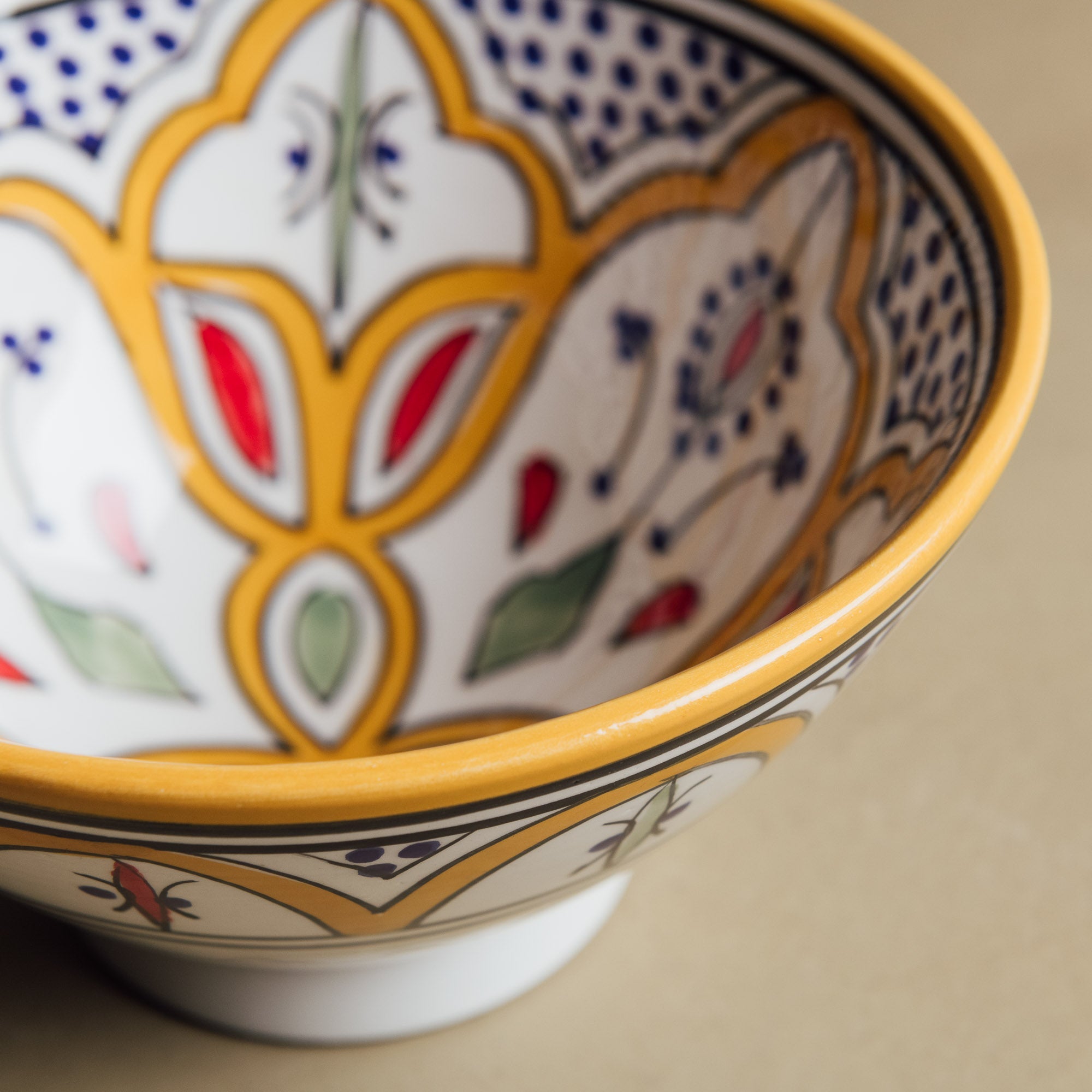 Fez Mustard Bowl - Moroccan Dinnerware - Benisouk