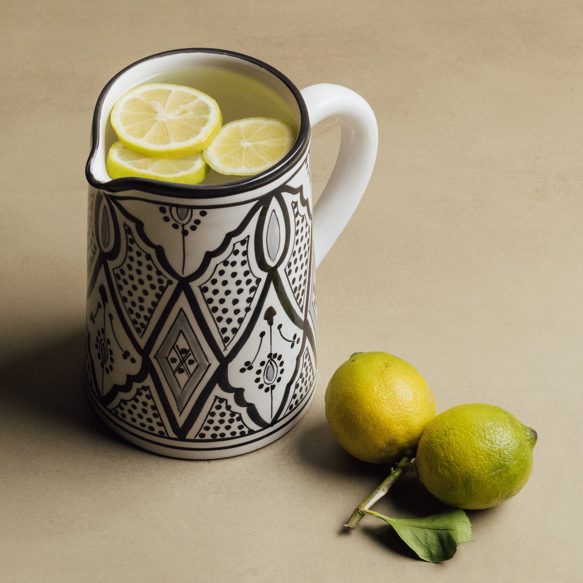 Fez Noir Carafe - Moroccan Table Art - Benisouk