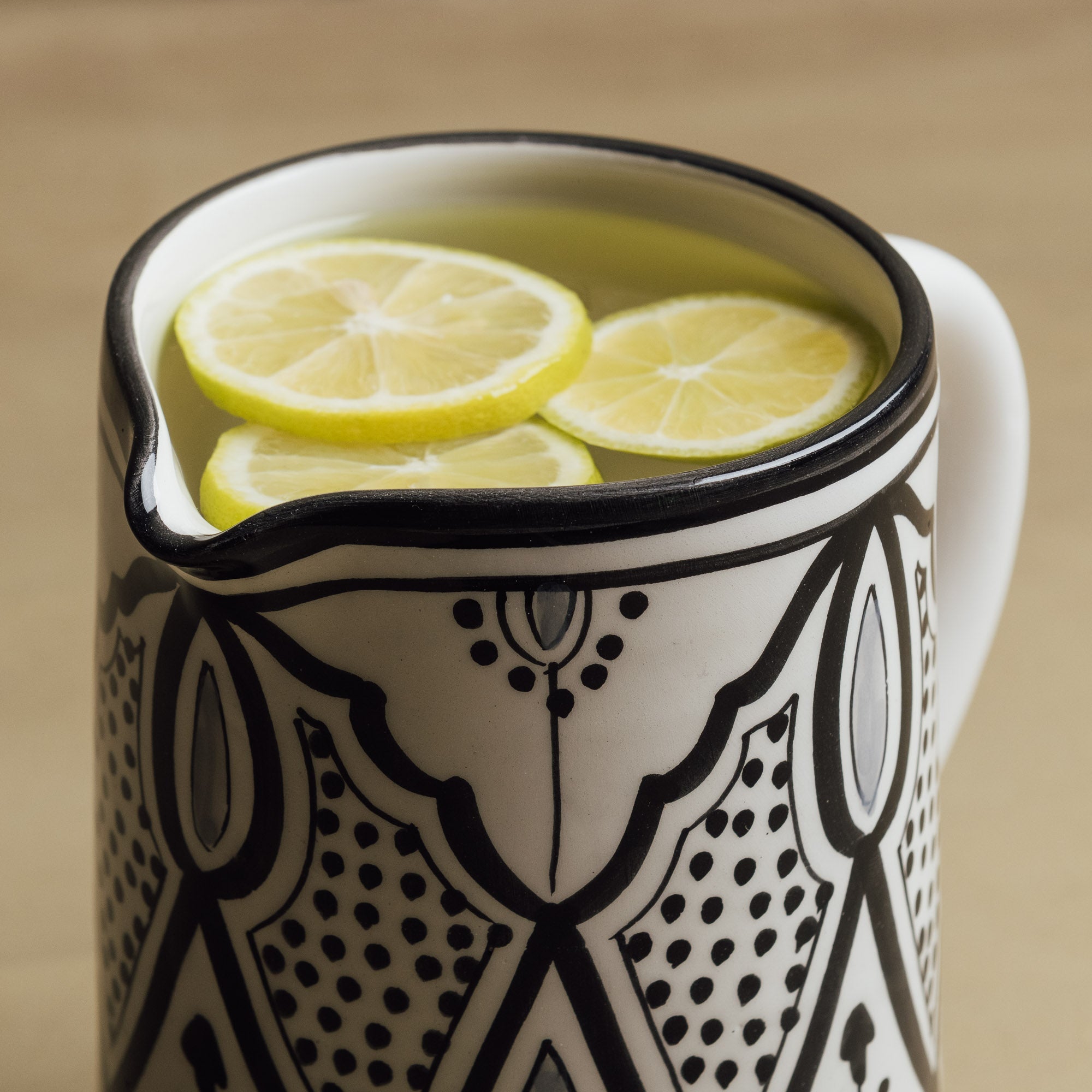 Fez Noir Carafe - Moroccan Table Art - Benisouk