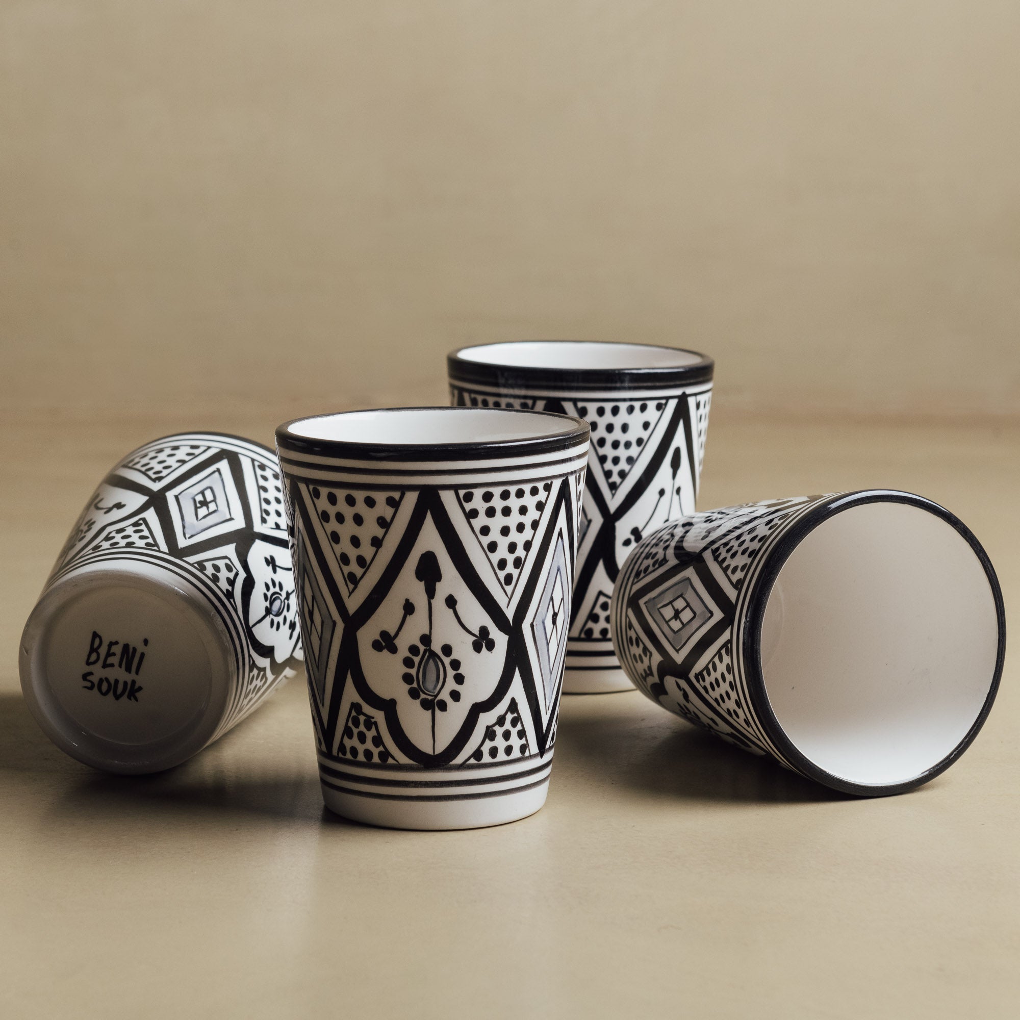 Fez Noir Cup - Moroccan Dinnerware - Benisouk