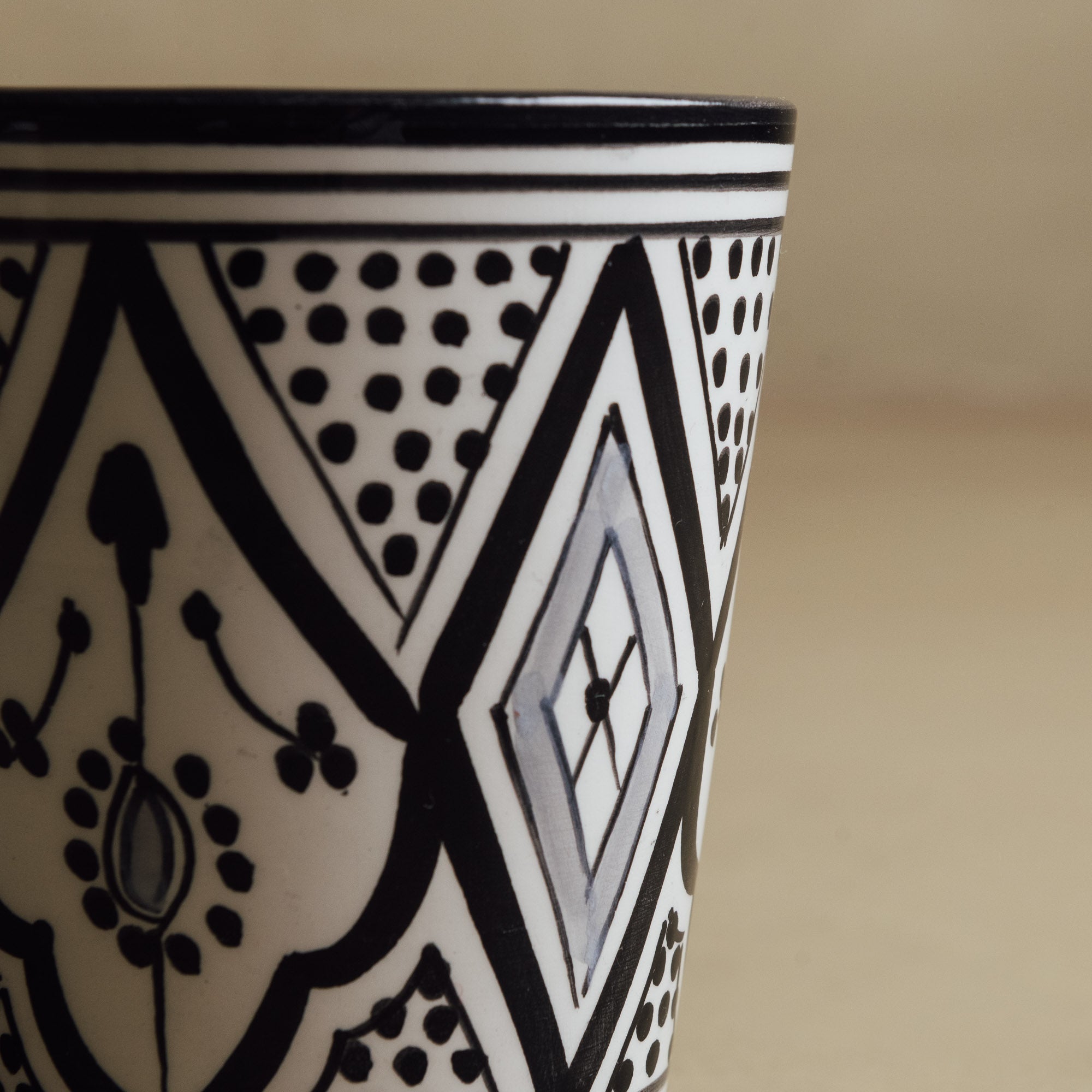 Fez Noir Cup - Moroccan Dinnerware - Benisouk